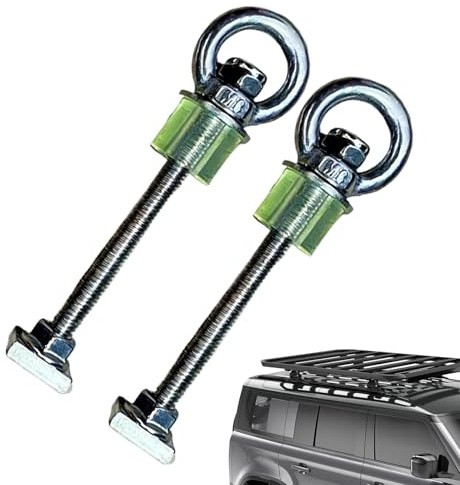 Pernos en T para portaequipajes de techo – Pernos de hardware para riel de portaequipajes de techo – Rosca antiaflojamiento – Apto para bicicletas, kayak, vehículos SUV Camper Snowboard Actividades de