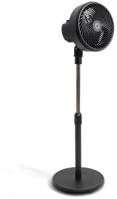 THE SECRET HOME - Ventilador de Pie Alta Velocidad 90W (10) - Potente y Regulable a 3 Velocidades, Diseño Compacto (31x100cm) - Ideal Hogar y Oficina (Negro)