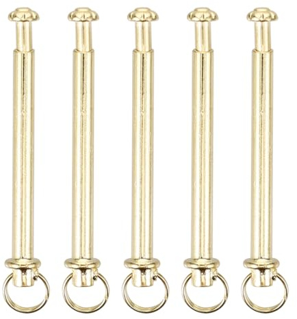 VILLFUL Kit de Reparación Remaches y Tuercas de Hierro Dorado para Abanicos Plegables Fácil Instalación, 5 y Accesorios de Abanicos de Papel para Bricolaje