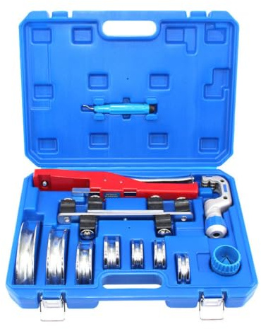 Etyldya Cintreuse de Tubes Cuivre Cintreuse Plieuse Ébavureuse Cliquet Économiseur d'Effort pour Courbes Lisses Composants Métalliques Durables Organisée en
