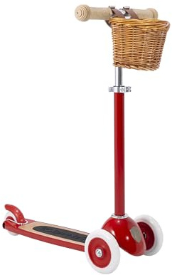 Banwood Tretroller mit 3 Rädern und Korb für Kinder