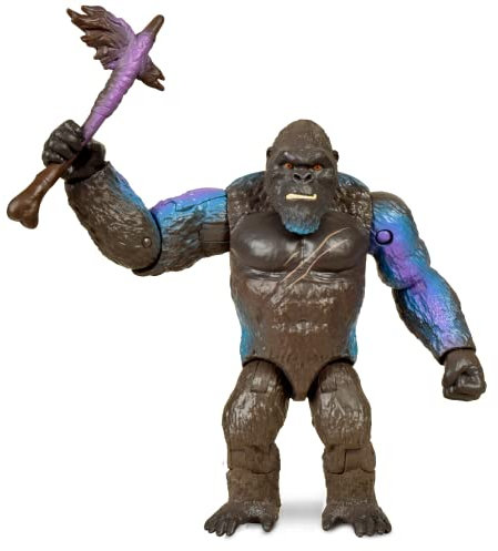 Monsterverse Godzilla vs Kong 6 Inch Hong Kong Movie Collectable Battle Kong Highly Detailed and Uniquely Sculpted Action Figure with Battle Axe, Suitable for Ages 4 Years+