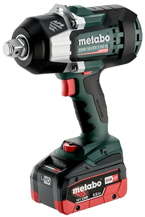 metabo Akku-Schlagschrauber SSW 18 LTX 1750 BL - 18 V, 1750 Nm, 3/4 Außenvierkant - Brushless Motor, APS, LED-Arbeitslicht - Inkl. 2 x Akku (5.5 Ah), Ladegerät und praktischer metaBOX