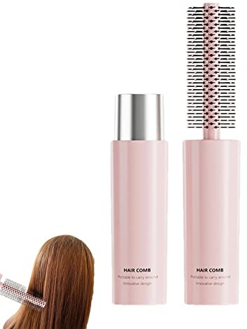 huiba Spazzola Circolare | Spazzola Tonda scalabile per Uomo,Spazzola Rotonda Liscia al Tatto per Uomini e Donne, Adulti e Bambini, Pettine per Capelli Portatile da Viaggio scalabile