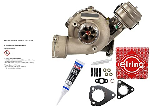 ATEC Germany 1x Turbocompresor, incl. kit de montaje, 1x aditivo para el llenado inicial del Turbocompresor, compatible con AUDI A4 B7 (8EC), A4 B7 Avant (8ED), A6 C6 (4F2), A6 C6 Avant (4F5)