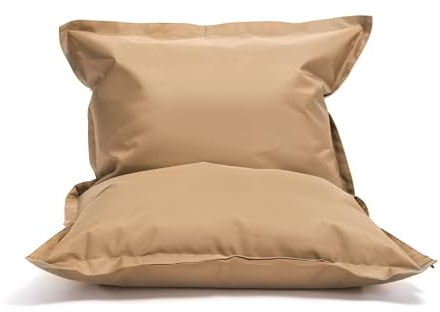 Ecopuf - Sako sittsäck för utomhusbruk - Beanbag för rummet - Stilren tygkudde - Relaxfåtölj - Storlek S - 140x100 - Beige Nc17