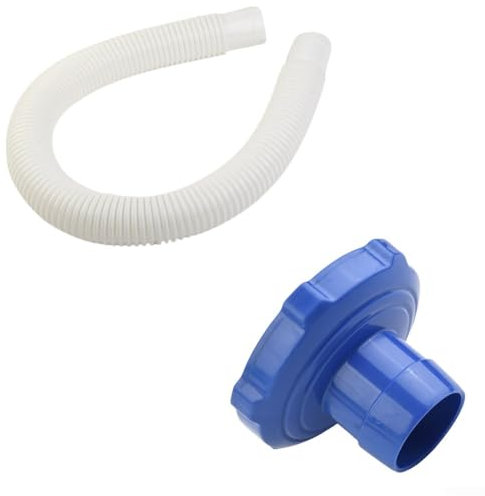 für Skimmer-Schlauch, Schwimmbadschläuche, Spiralschlauch für Intex Pool-Oberflächenskimmer, 4 x 76,2 cm (1 Schlauch + 1 Adapter)