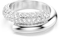 Swarovski Dextera Ring, Weißer, Rhodinierter Damenring mit Klaren Kristallen