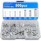 Terminales de Cables Electricos No Aislados, 800 Pcs Conector de Crimpado Punteras, Conector Terminales Cables Electricos, 10-22 AWG Terminales Eléctricos de Cobre Estañado para Proyectos Eléctricos
