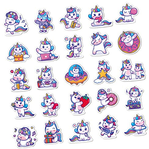 GARVALON 100pcs Stickers Cute Cartoon Decals for Luggage Notebooks Water Bottles and Boys and Girls Rooms for Festivals and Indoor Decoration
