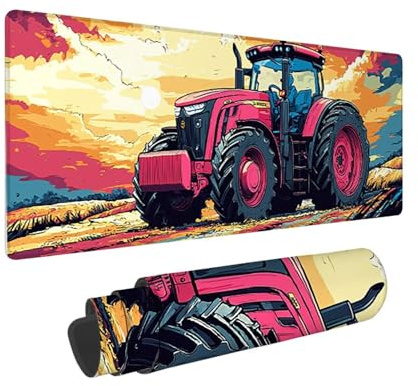 Tapis de Souris de Jeu, 800 x 300 mm XXL Tapis Souris Gaming Grand, Antidérapant Étanche, iExtended Long Clavier Mouse Pad XXL, Accessoire Bureau, pour Gamer, Ordinateur, PC (Tracteurs) i-781