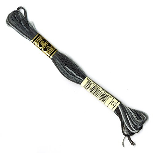 DMC 117MC-0053 Sticktwist, Cotton, 0053 Grau, 8 m, 8