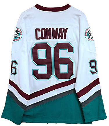 Gmjay Charlie Conway # 96 Mighty Ducks Eishockey Trikot Movie Hockey Weiß Genähte Buchstaben Zahlen S-XXXL,XL