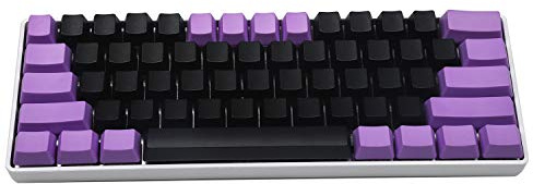 NPKC Black Purple Mixed 61 87 108 ANSI Keyset OEM Profile Thick PBT Keycap Set for MX Switches Mechanical Gaming Keyboard ((Only Keycap)
