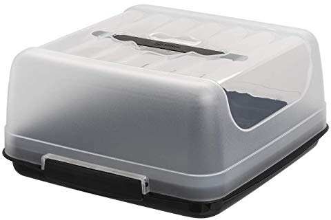 Gariella eckige Transport-Kuchenbox aus Kunststoff mit Tragegriff und Verschlussdeckel