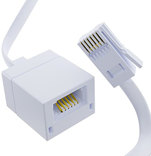 ASNQ BT 10m Male to Female Landline Phone Cable - Home and Office Compatible