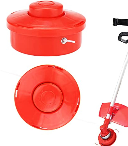 2 Piezas Cabezal desbrozadora Universal, Reemplazo Cabezal Segadora, Cabezal de Doble Hilo semiautomático,Ajuste M10 x 1.25mm Hilo,Grass Cortador de Cepillo Accesorios (Rojo)