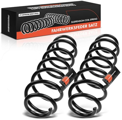 Frankberg 2x Federn Fahrwerksfeder Hinterachse Kompatibel mit A1 8X1 8XK 2010-2018 Ibiza III 6L1 2002-2009 Fabia II 545 NJ3 2007-2021 Replace# 6Q0511115AF