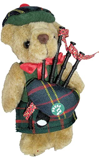 I LUV LTD Musikfigur Teddybär, Schottisches Geschenk für MacMillan Tartan Clan, Hergestellt in Schottland