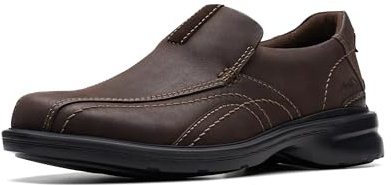 Clarks Gessler Step, Mocasín Hombre, Piel marrón Oscuro, 42.5 EU
