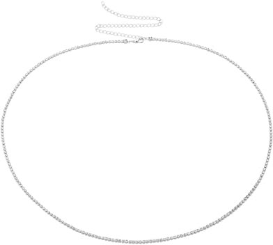 Stfery Gürtel Kette Strass, Bauchschmuck Damen Alloy Bauchkette Elegante Quadratische Eingelegte Runde Zirkonia Taillenkette Silber Körperkette 95CM