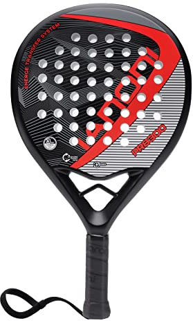 ianoni Paddle Tennis Racket Carbon Fiber Surface with EVA Memory Flex Foam Core POP Padle Racquts (S-PR8300-ORANGE)