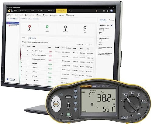 Fluke Multifunktionsprüfgerät, Phase-Erde, Phase-Neutral autom.RCD Rampentest, 50 V, 100 V, 250 V, 500 V, 1000 V