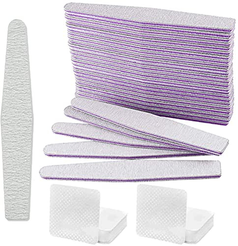 50 Stück Nagelfeilen Set 100/180 Doppelseitige Feilen Nägel für gelnägel Nagelfeile Profi Polnischen Maniküre Nagelkunst-Material Schmirgelpapier nagelfeilen Nagelpflege und das Styling