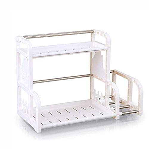 Porte-Couteau Blanc - Porte-Couteau et Fourchette de Cuisine, Porte-Couteau Multifonctionnel, matière Plastique en Acier Inoxydable
