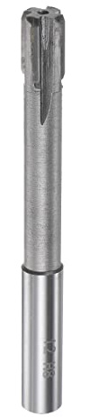 sourcing map Spannen Reibahle 12mm H7 Hartmetall Spitze Gerade Flöten Rund Schaft Drehmaschine Fräser