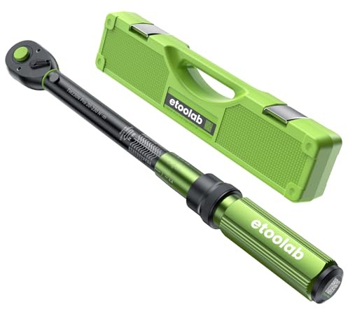 ETOOLAB 1/2 Zoll Drehmomentschlüssel Auto, 20-230Nm/10-170lbf-ft, ±3% Fehlergenauigkeit, 72 Zähne Umschaltknarre Drehmomentschlüssel für Auto/Motorrad/Fahrrad