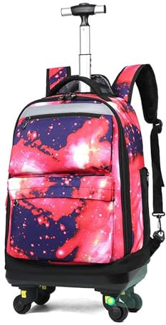 GOTYKE Reseryggsäck med hjul, ryggsäck med hjul, ryggsäck med hjul för bärbar dator vagn väska män handbagage kvinnor flyggodkänd rullande ryggsäck för resa, 2, En storlek