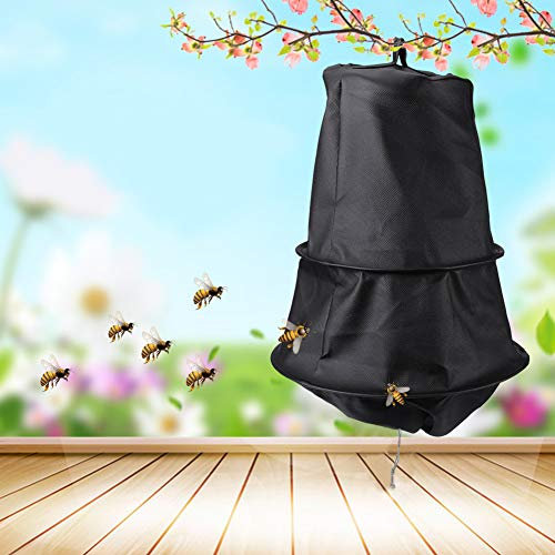 Bienenkäfig-Schwarmfalle, Schwarzes Imkerwerkzeug mit Weicher Schlaufe Zum Fangen von Bienenschwärmen, Dreilagiger Stahldraht, Wind- und Wasserdicht, Imkerzubehör