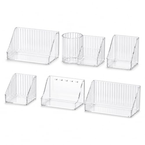 RMAN 6 Pcs Spiegelschrank Organizer Kunststoff Badschrank Make up 0rganizer | Bathroom, Schminktisch, Desktop Behälter Storage Box, Aufbewahrung, Pinseln, Lippenstift, Hautpflegeprodukten