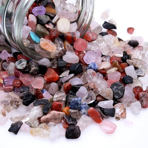 PWGHWG Piedras Decorativas 500g Piedras para Macetas 8-12 Mmmezcla Mini Piedras Naturales para Jarrones Adecuado para Plantas Minipaisajes Decoraciones Rellenos de Jarrones y Acuarios