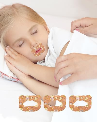 Cerotti Notturni per Bambini - Corregge la Respirazione Orale, Previene la Faccia Adenoide e Aiuta la Respirazione Nasale (Nude (Versione Traspirante), Confezione da 60 pezzi)
