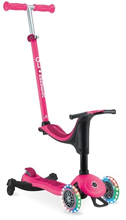 GLOBBER GO-UP Sporty Lights 360, 3-in-1 Kinderfahrzeug, 15+ Monate, Höhenverstellbare Lenkstange, LED-Leuchtrollen, 20kg/50kg, 3-Räder, Aluminium-Rahmen