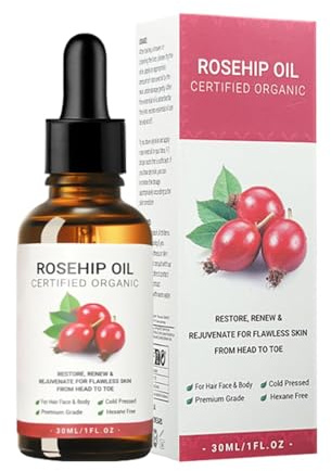 Rosehip Oil | Hydrating Face Moisturizer | Facial Toners Radiant Glow | Moisturizer Rose Oil | Multifunctional Formula | 10.3x3.2cm | For Men And Women