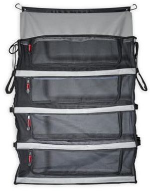 CAMPWERK Regal Organizer – Hängeorganizer mit 4 Fächern – Robust & platzsparend für Camping & Dachzelt