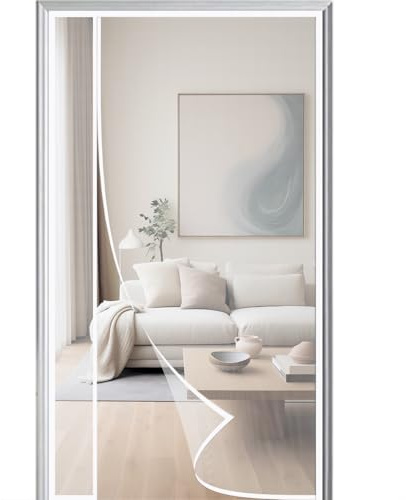 Side Opening Magnetic Fly Screens for Doors 90x200cm Side Opening Mosquito Net Door Magnetic Fly Curtain with Magnet Closures Walk Through Easily Pet and Kid Friendly White