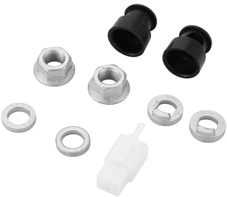 Kueohse E-Fahrrad Fahrrad Nabenmotor Achse Vordere Sicherungs Mutter/Sicherungs Scheibe/DistanzstüCk/Muttern Abdeckung mit 12 Mm Welle