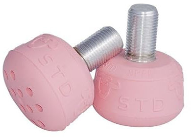 L'Estel Skates - STD Skates & Wheels - Coppia Freni con filettatura europea 16/1,25 mm o filettatura imperiale 5/8 serie Elite Rosa - Pattinaggio Artistico Ruote