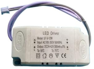 JASMKLX Pilote de LED AC 100-265V 300mA 8-12W, transformateur d'alimentation, Ballast + Prise de Terminal for Absorber la lumière du dôme/plafonnier