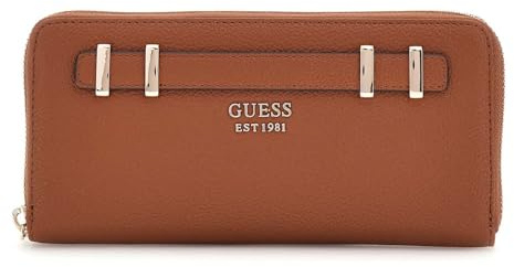 GUESS Geldbörse Gregoria SLG Large Zip Around Wallet Cognac braun