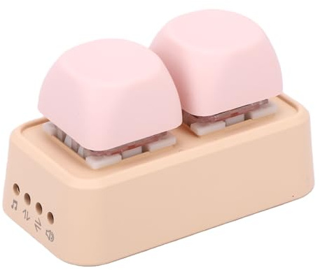 YUEHISY Mini Clavier Tourne-Page, 2 Touches sans Fil Bluetooth RGB rétro-éclairé Macro Clavier pour Ordinateur Portable PC E-Reader Tablette (Pink)
