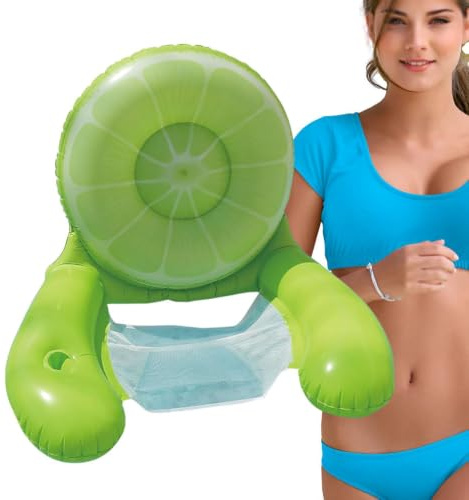 Zattere Per Piscina Sedia Galleggiante Per Piscina Per Adulti Con Portabicc | Galleggianti Gonfiabili Per Piscina Galleggiante, Spiaggia, Lago Ed Esperienza Estiva Rilassante In Acqua All'aperto, Imperme