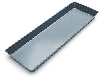 Fox Run Rectangular Loose Bottom Tart/Quiche Pan, Preferred Non-Stick, 14-Inch