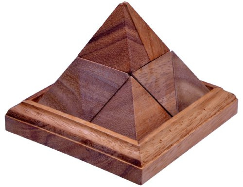 LOGOPLAY Punta Piramide - Puzzle 3D - Gioco di Pensiero e Pazienza - Logica in Legno