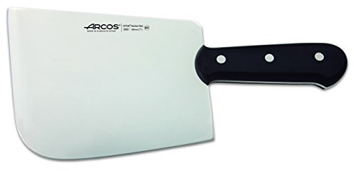 Arcos Serie Universal, Macheta Cuchillo Carnicero, Hoja de Acero Inoxidable Nitrum 180 mm, Mango de Polioximetileno, Pom Color Negro