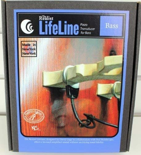The Realist RLSTLX1 - Lifeline Kontrabass XL Tonabnehmer - Eingebauter Lautstärkeregler - Tragbar Einfache Installation - Schnelle Montage und Demontage - Akustischer Soundverstärker Made in USA